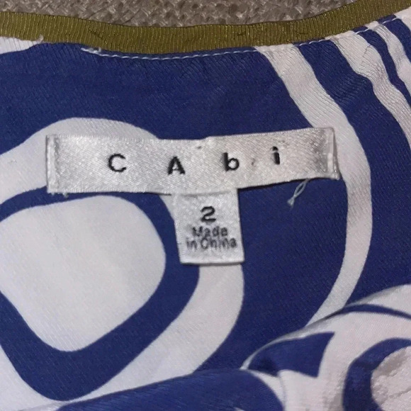 CAbi  Lombard Abstract Print Pleated Midi Lined Skirt  Womens Size 2. A - Picture 3 of 5